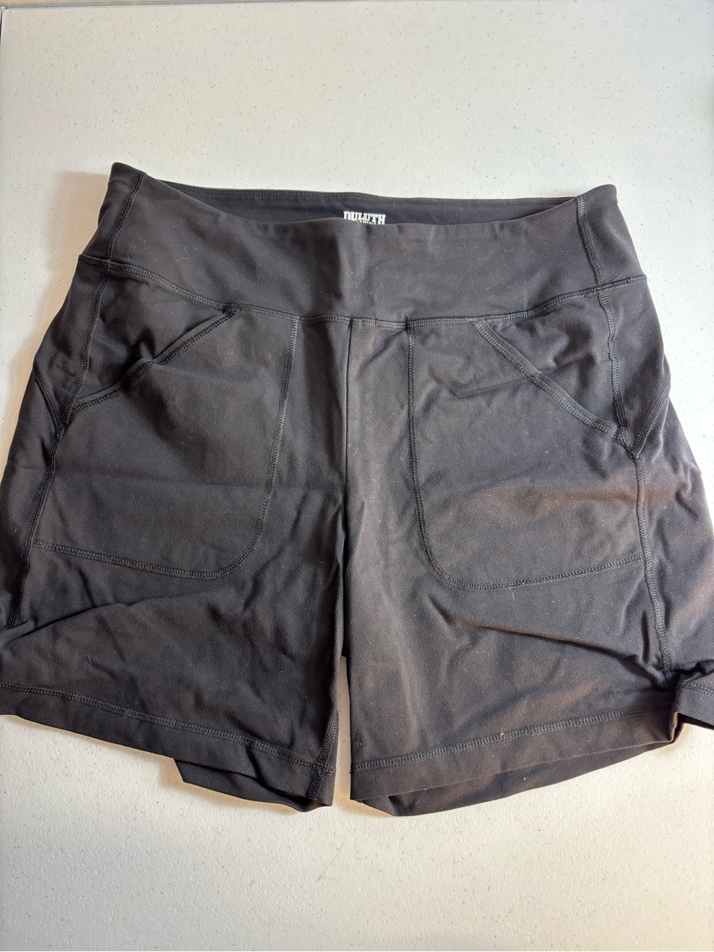 Duluth Trading Company Women's NoGA Work Hi-Rise Shorts Black Size Medium